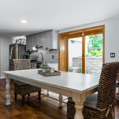 An open kitchen remodel