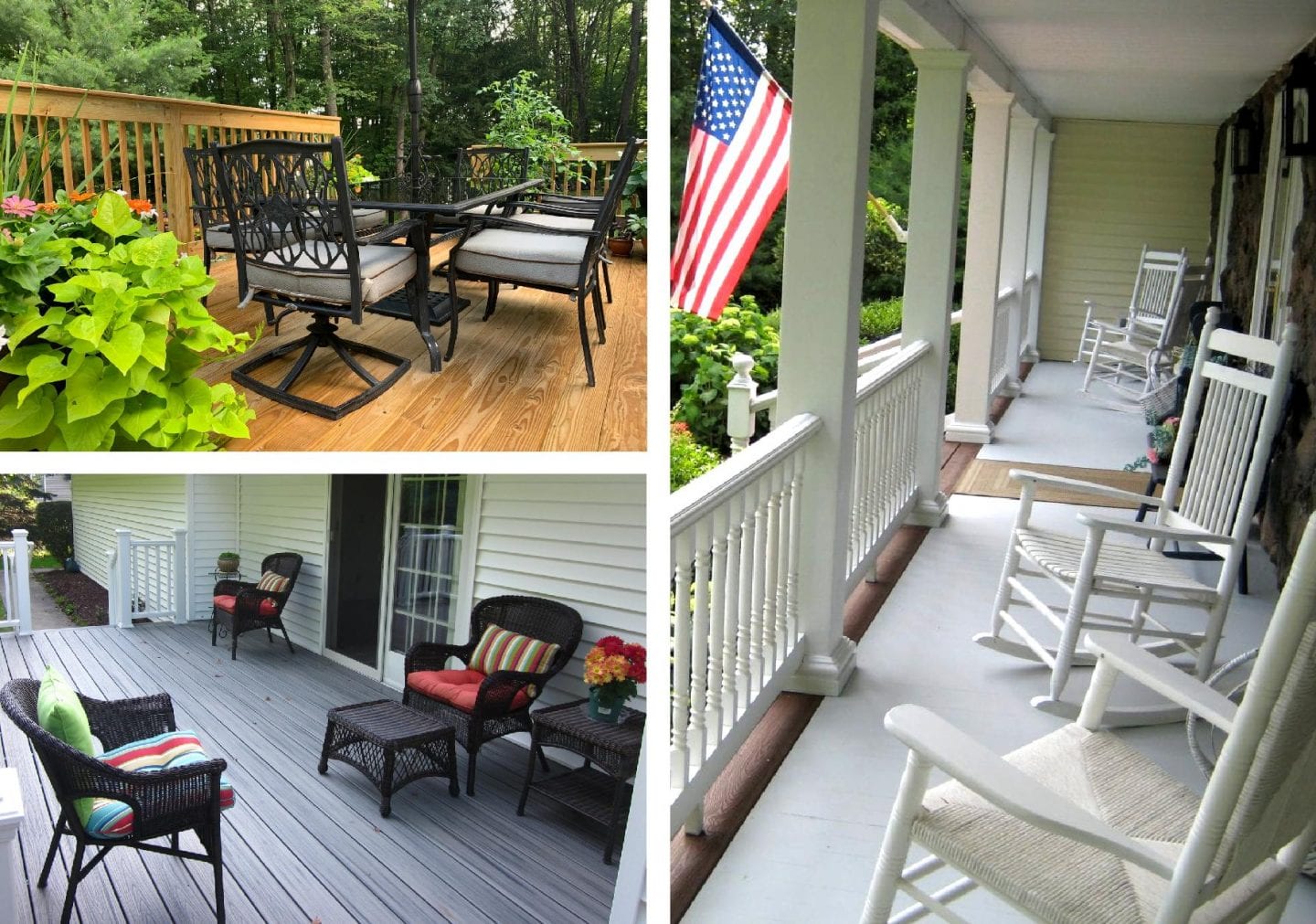 deck, patio, and porch with seating