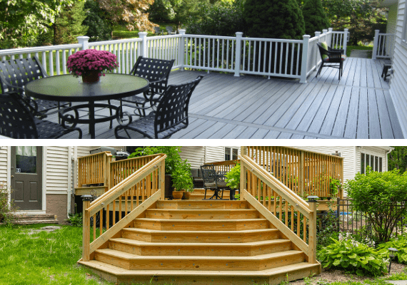  pressure treated deck vs composite deck 